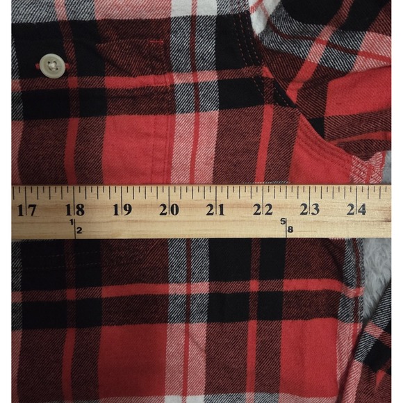 Lucky Brand Saturday Stretch Long Sleeve Shirt Mens XL Red Plaid Pockets Casual - Picture 5 of 7